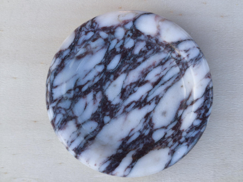 Aegean marble ( lilac) end table,side table handmade