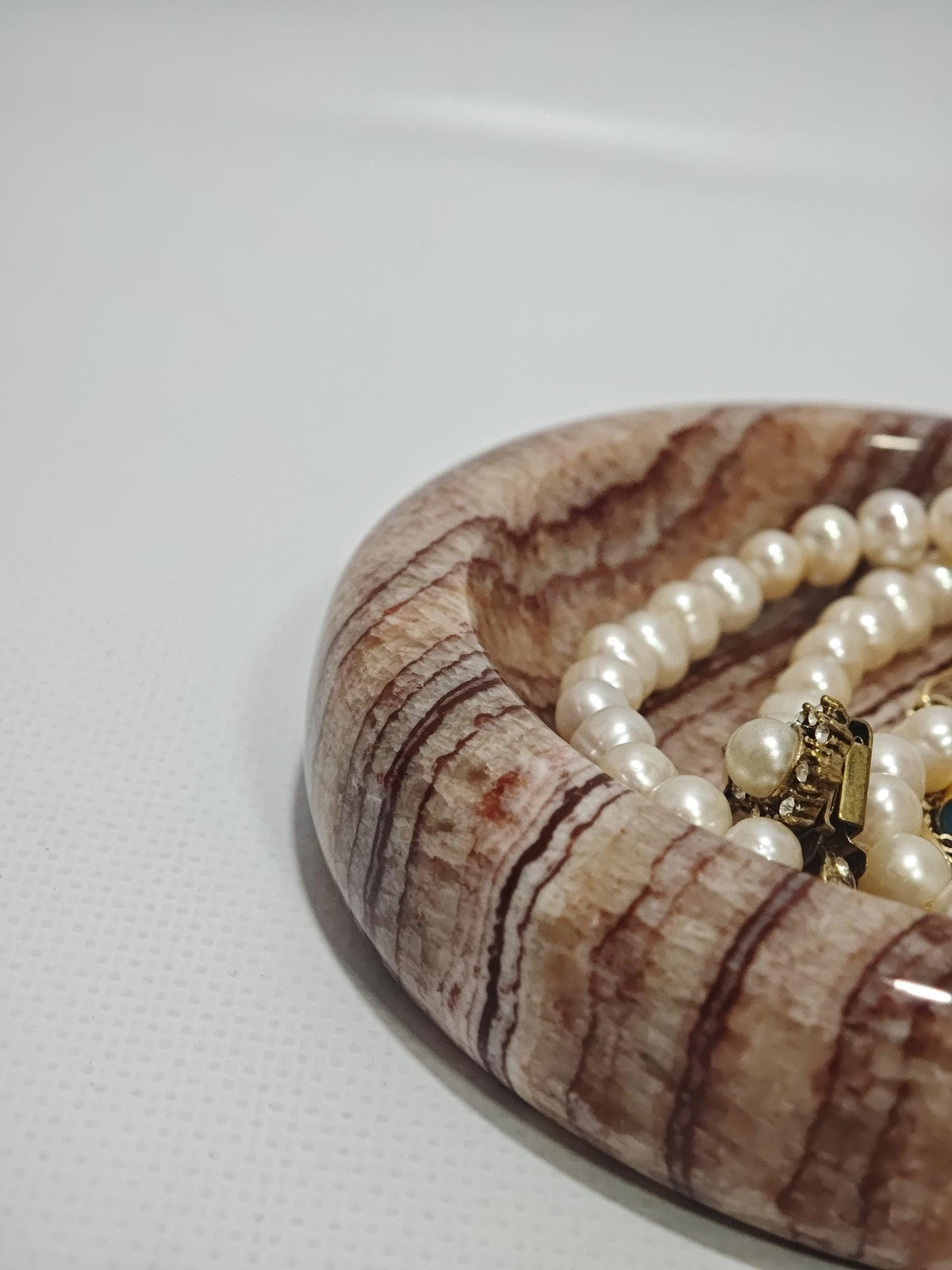 Red Onyx Stone catch-all, ring holder handmade product, POLİSHED