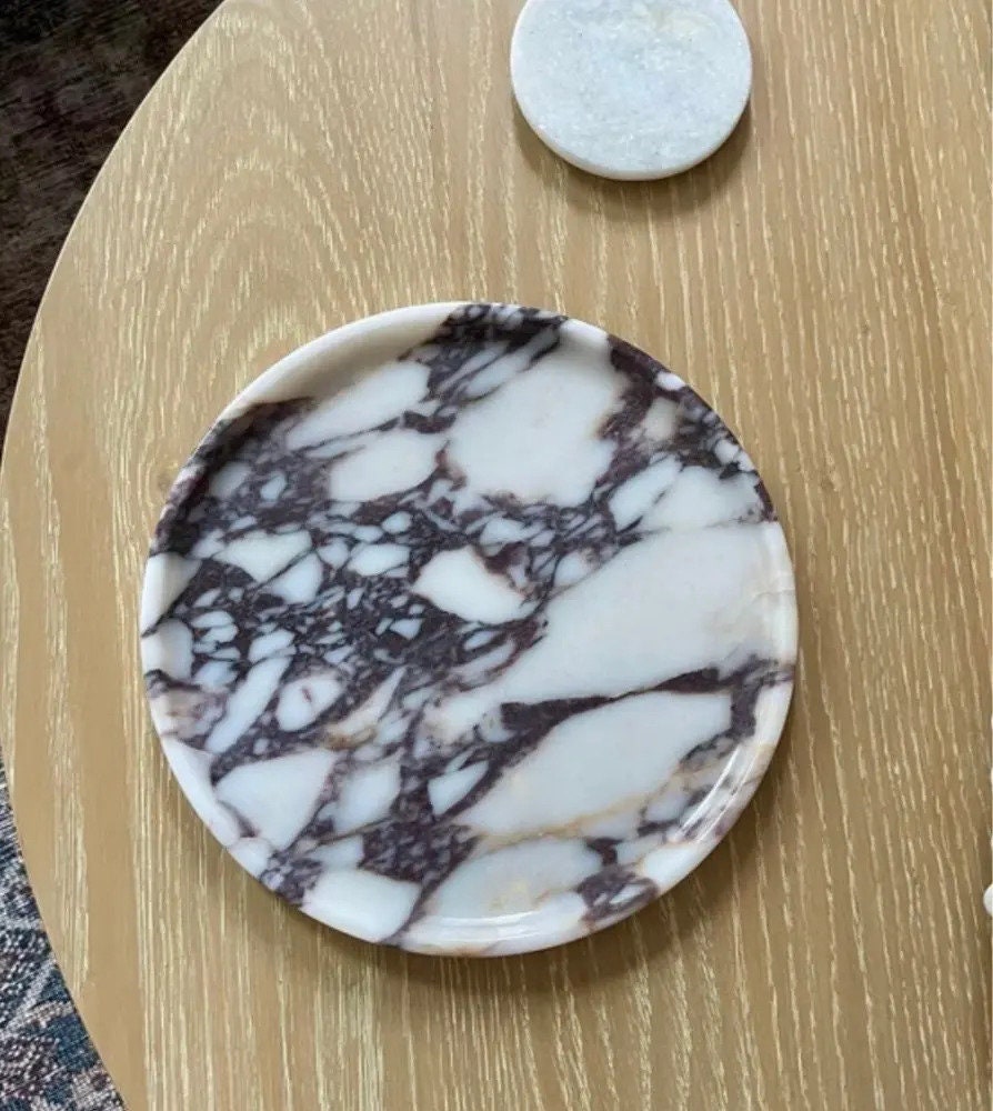 Aegean marble ( lilac) end table,side table handmade