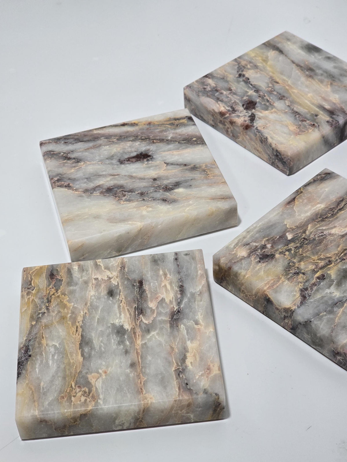 Aegean marble ( lilac) end table,side table handmade