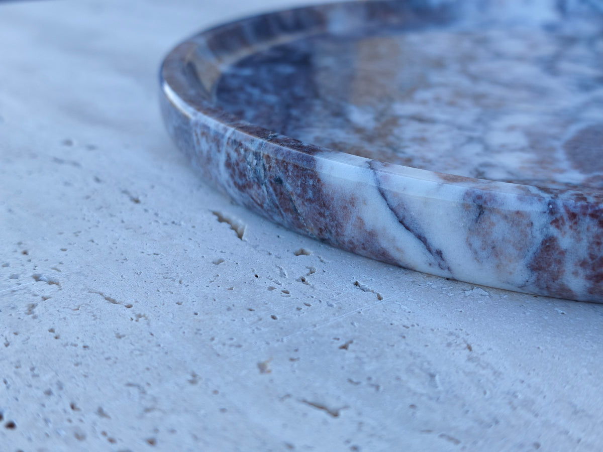 Aegean marble ( lilac) end table,side table handmade