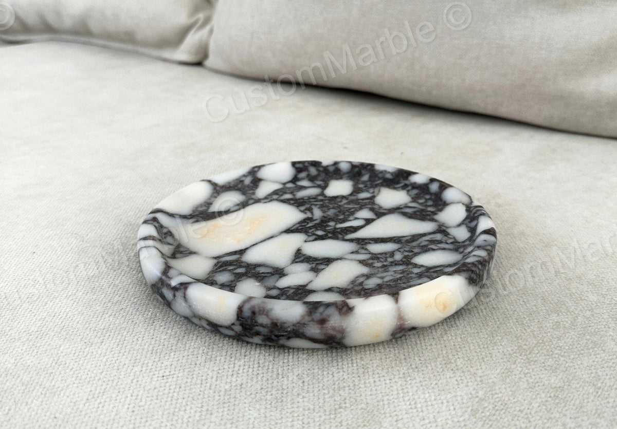 Aegean marble ( lilac) end table,side table handmade