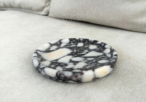 Aegean marble ( lilac) end table,side table handmade