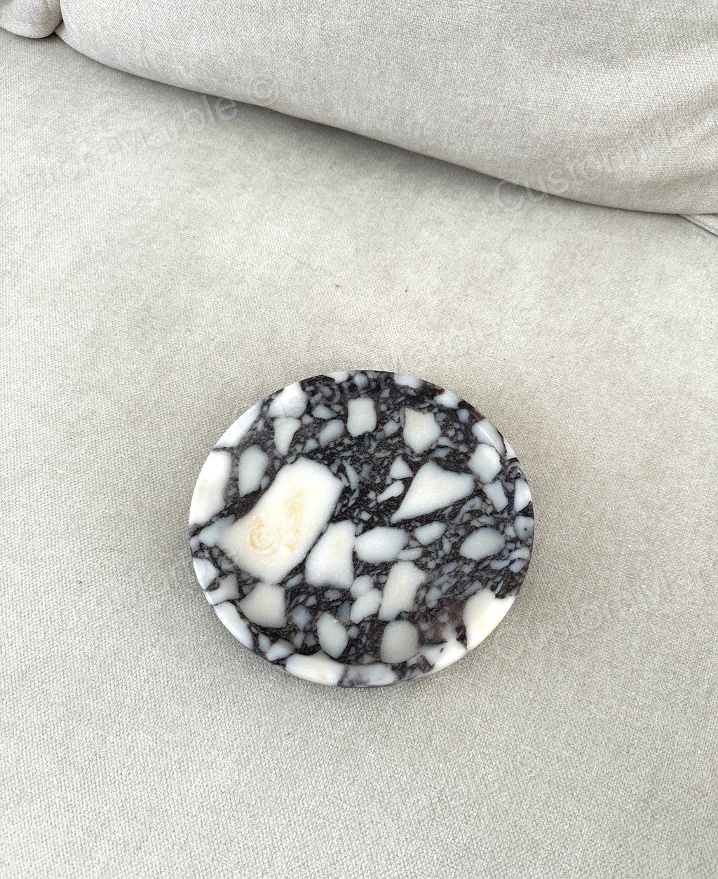 Aegean marble ( lilac) end table,side table handmade