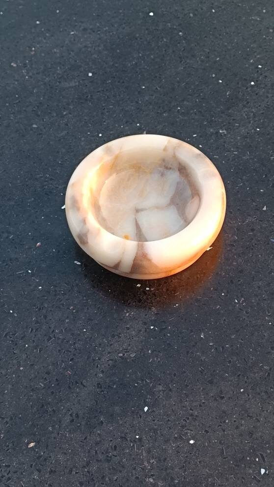 Aegean marble ( lilac) end table,side table handmade