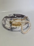 Lilac marble catch-all, ring holder handmade product, POLİSHED