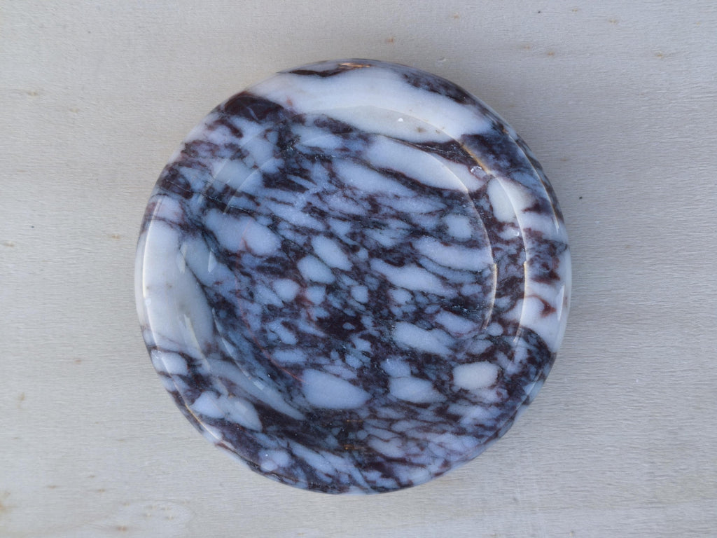 Aegean marble ( lilac) end table,side table handmade