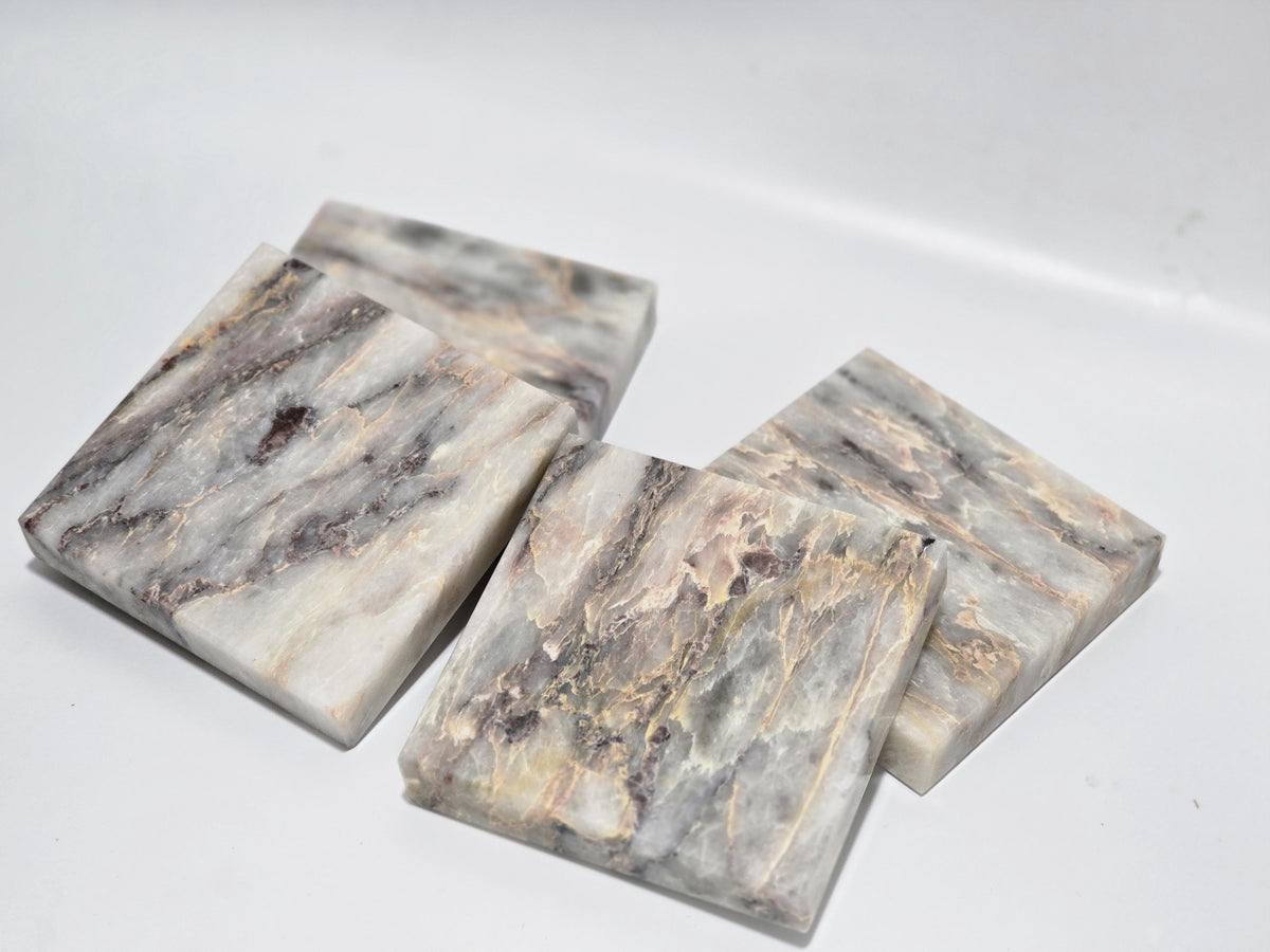 Aegean marble ( lilac) end table,side table handmade