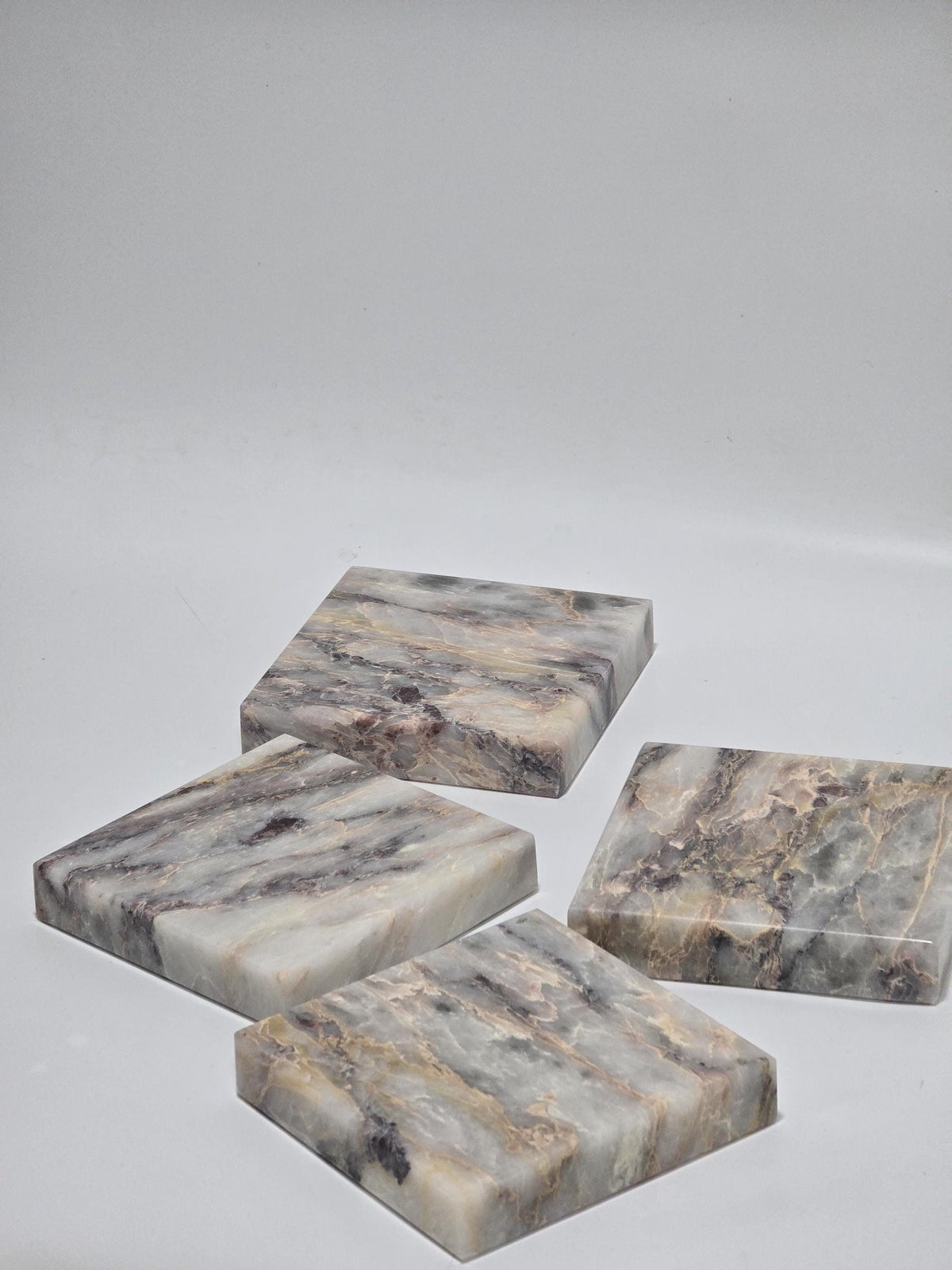 Aegean marble ( lilac) end table,side table handmade