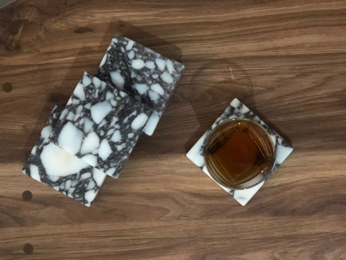 Aegean marble ( lilac) end table,side table handmade