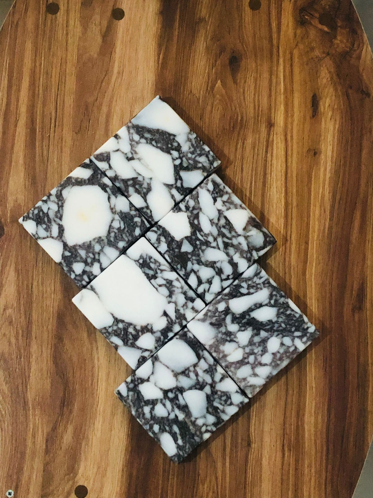 Aegean marble ( lilac) end table,side table handmade