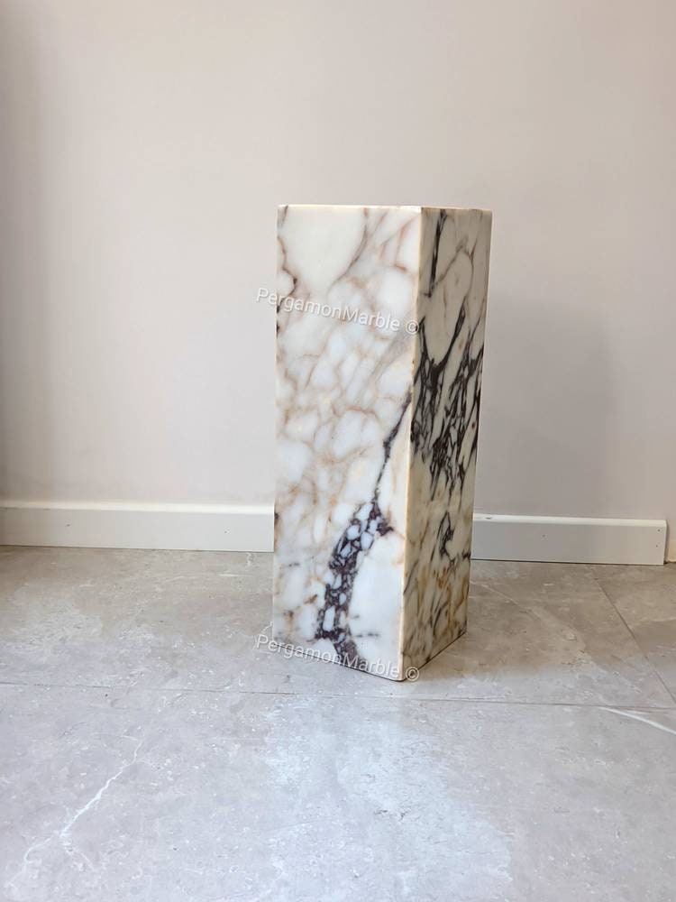 Aegean marble ( lilac) end table,side table handmade