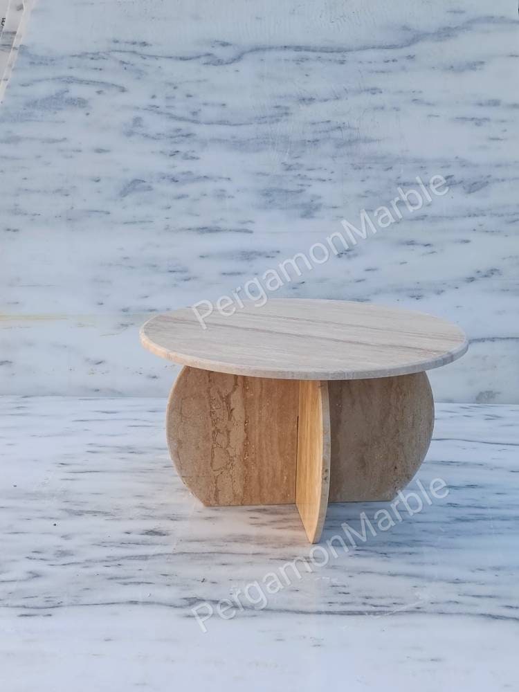 Aegean marble ( lilac) end table,side table handmade