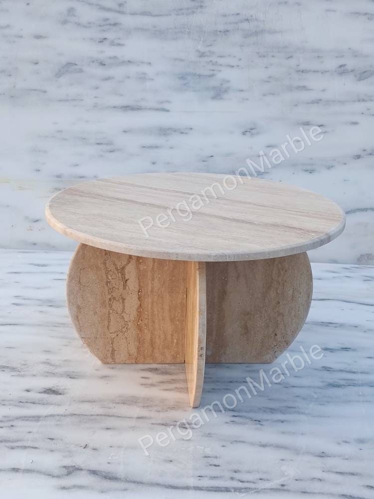 Aegean marble ( lilac) end table,side table handmade