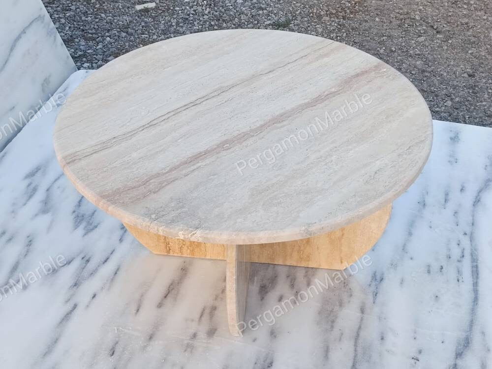 Aegean marble ( lilac) end table,side table handmade