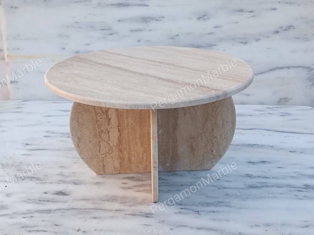 Aegean marble ( lilac) end table,side table handmade