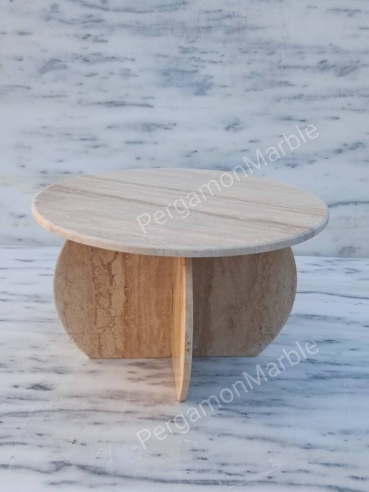 Aegean marble ( lilac) end table,side table handmade