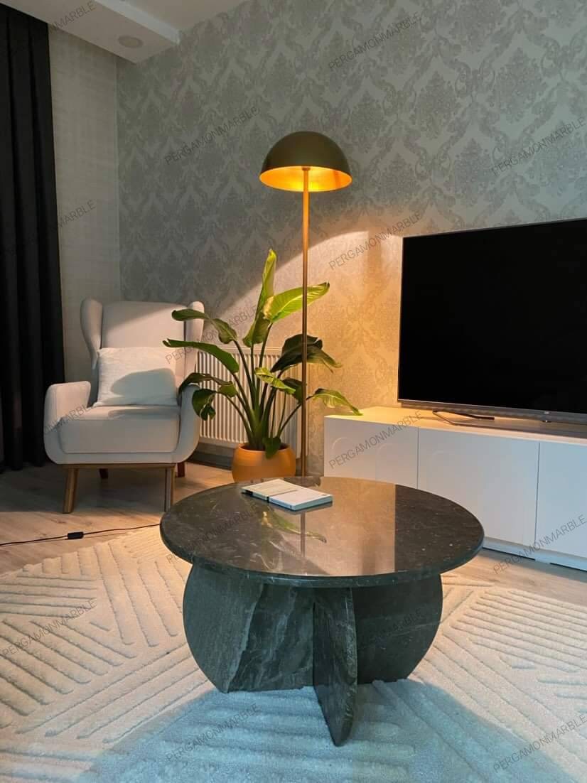 Aegean marble ( lilac) end table,side table handmade
