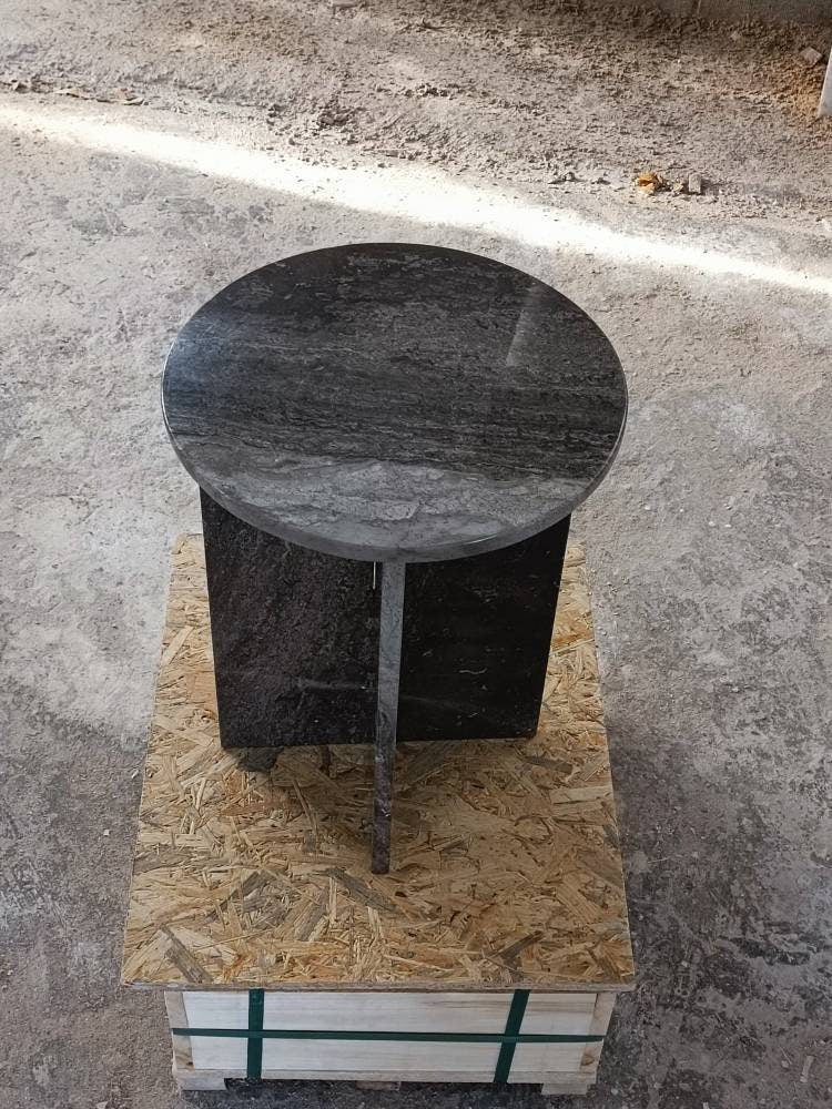 Aegean marble ( lilac) end table,side table handmade