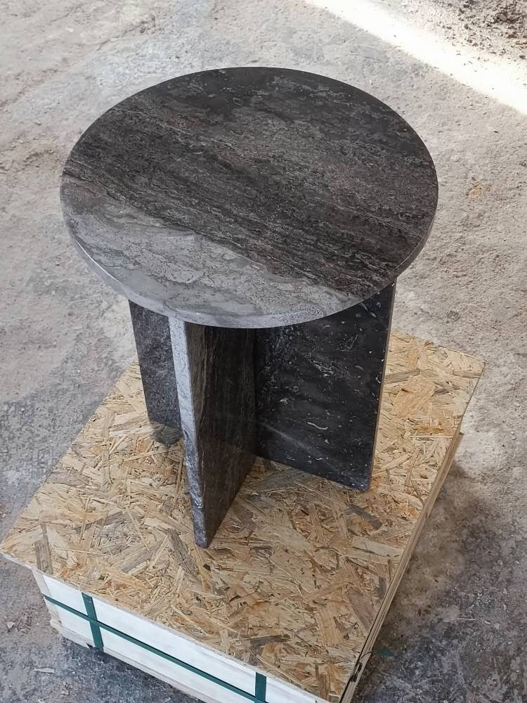 Aegean marble ( lilac) end table,side table handmade