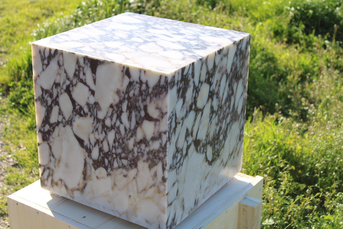 Aegean marble ( lilac) end table,side table handmade