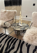 Aegean marble ( lilac) end table,side table handmade
