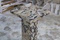 Aegean marble ( lilac) end table,side table handmade