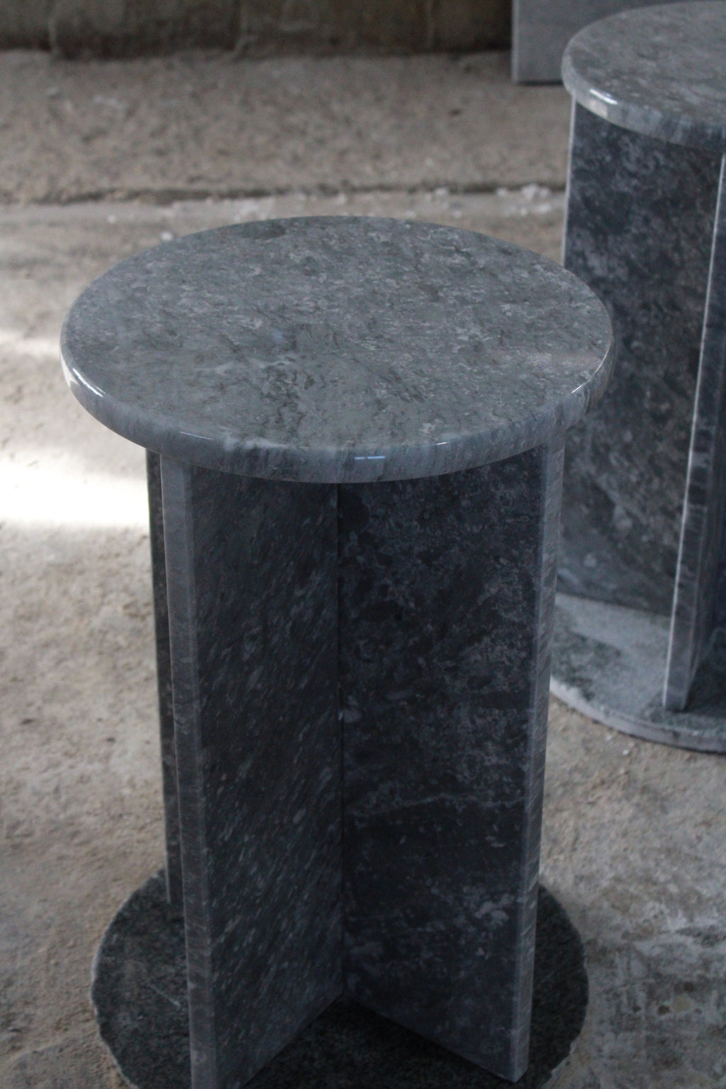 Aegean marble ( lilac) end table,side table handmade
