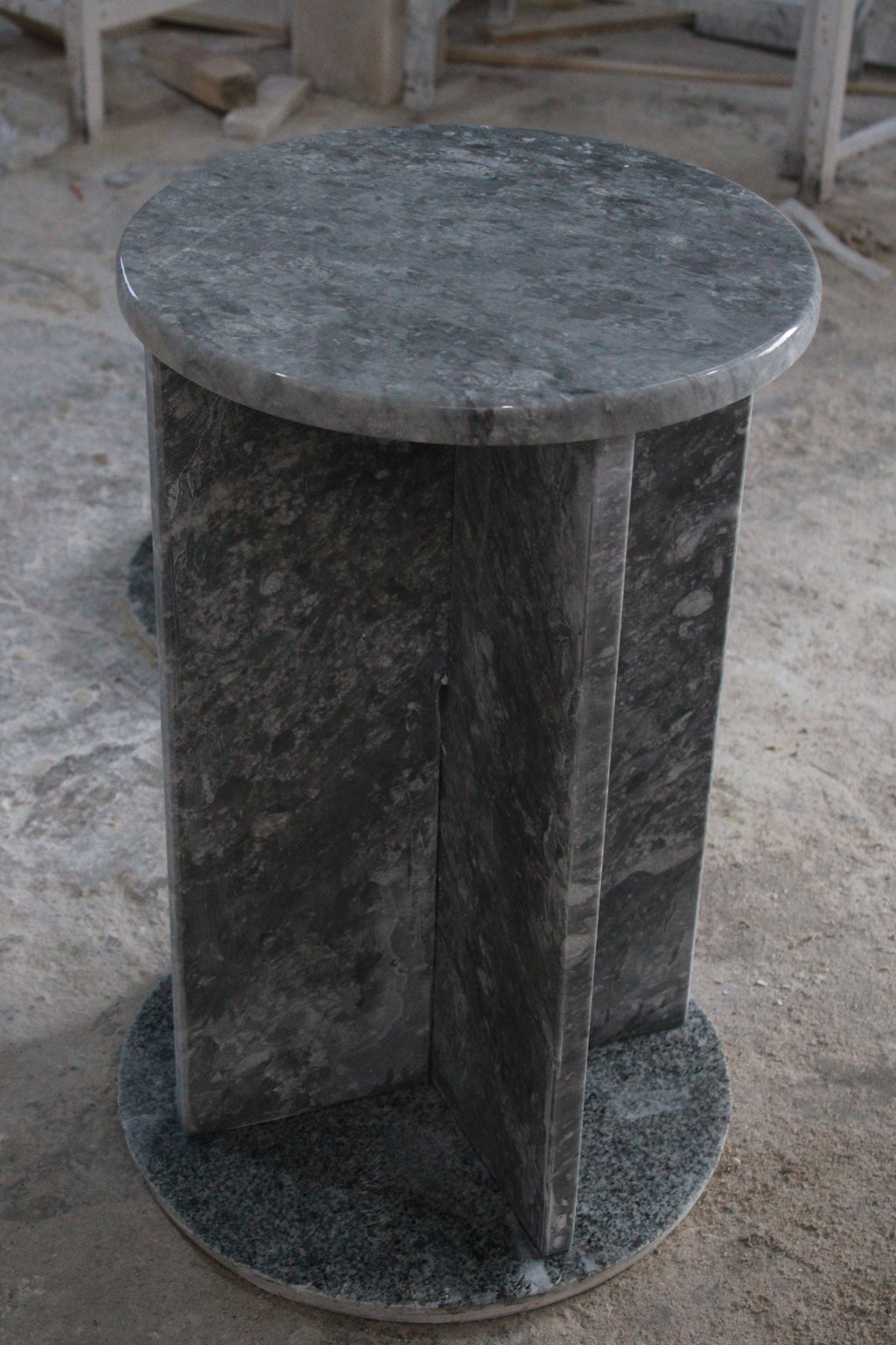 Aegean marble ( lilac) end table,side table handmade