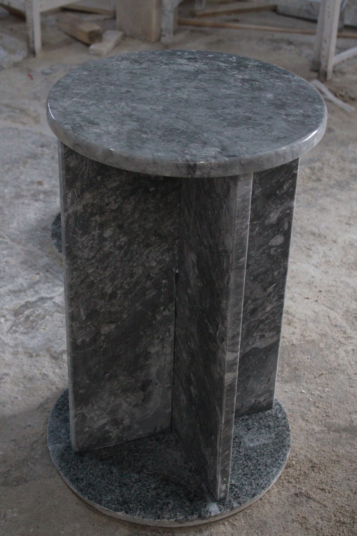 Aegean marble ( lilac) end table,side table handmade