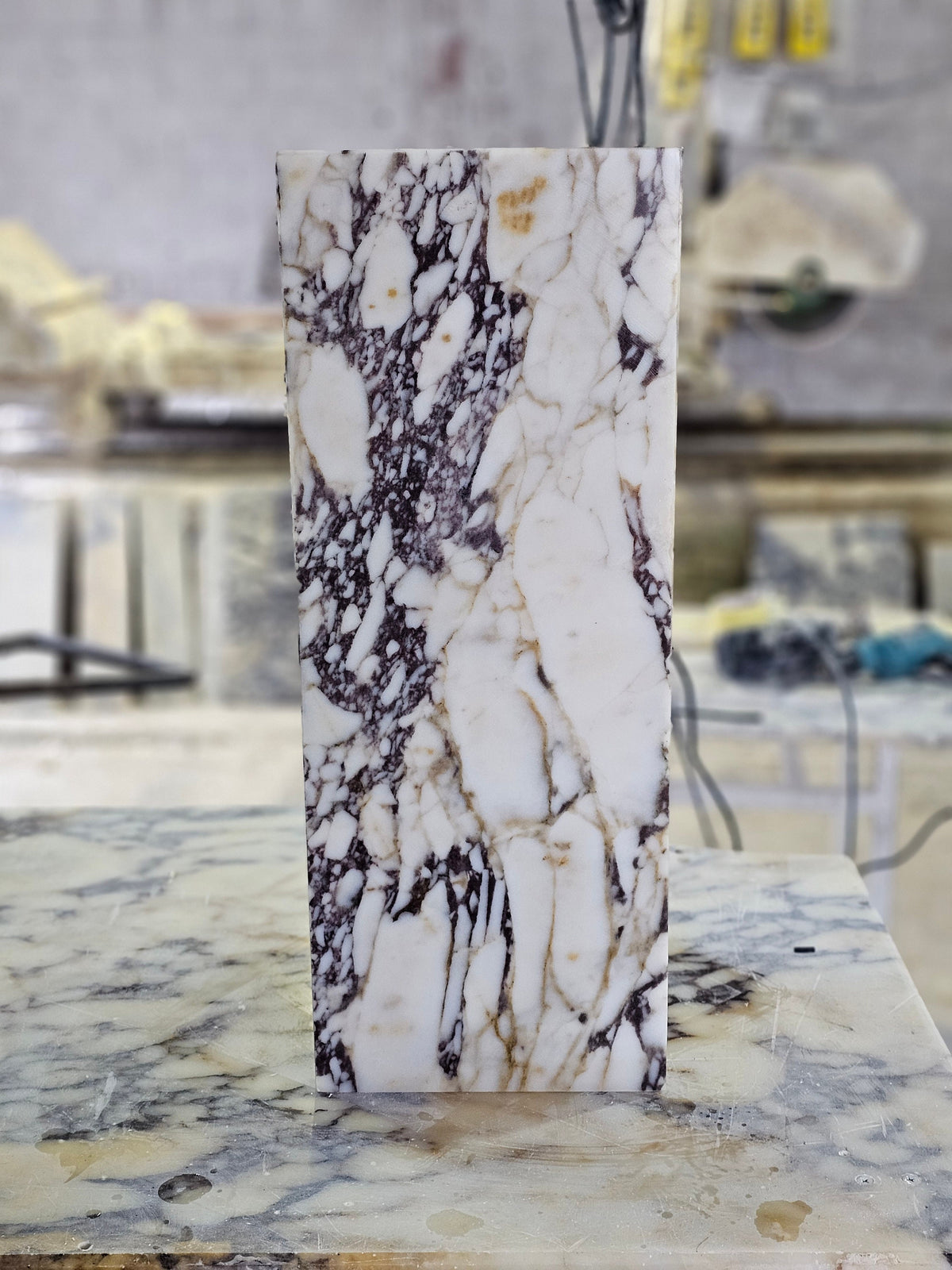 Aegean marble ( lilac) end table,side table handmade