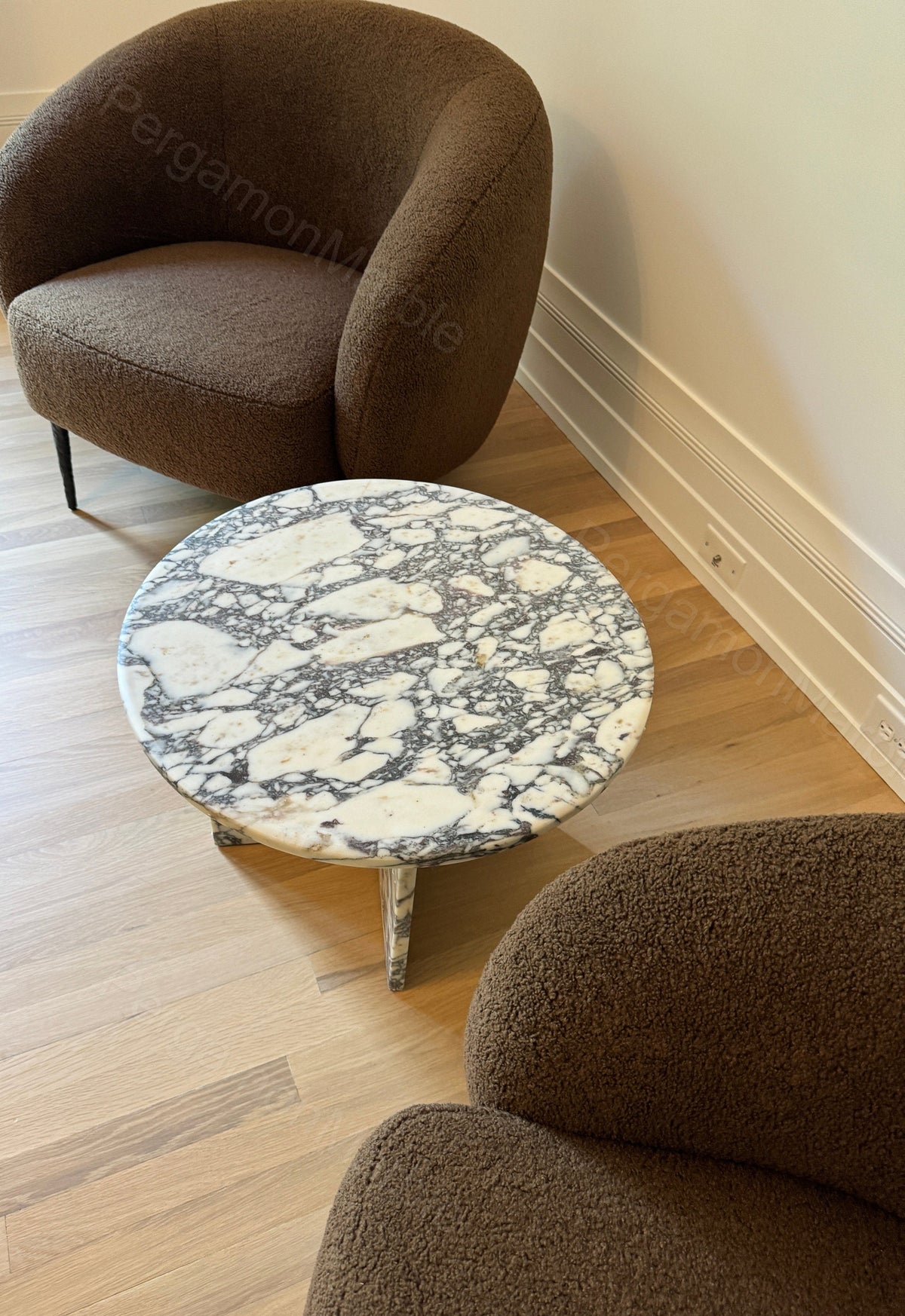 Aegean marble ( lilac) end table,side table handmade