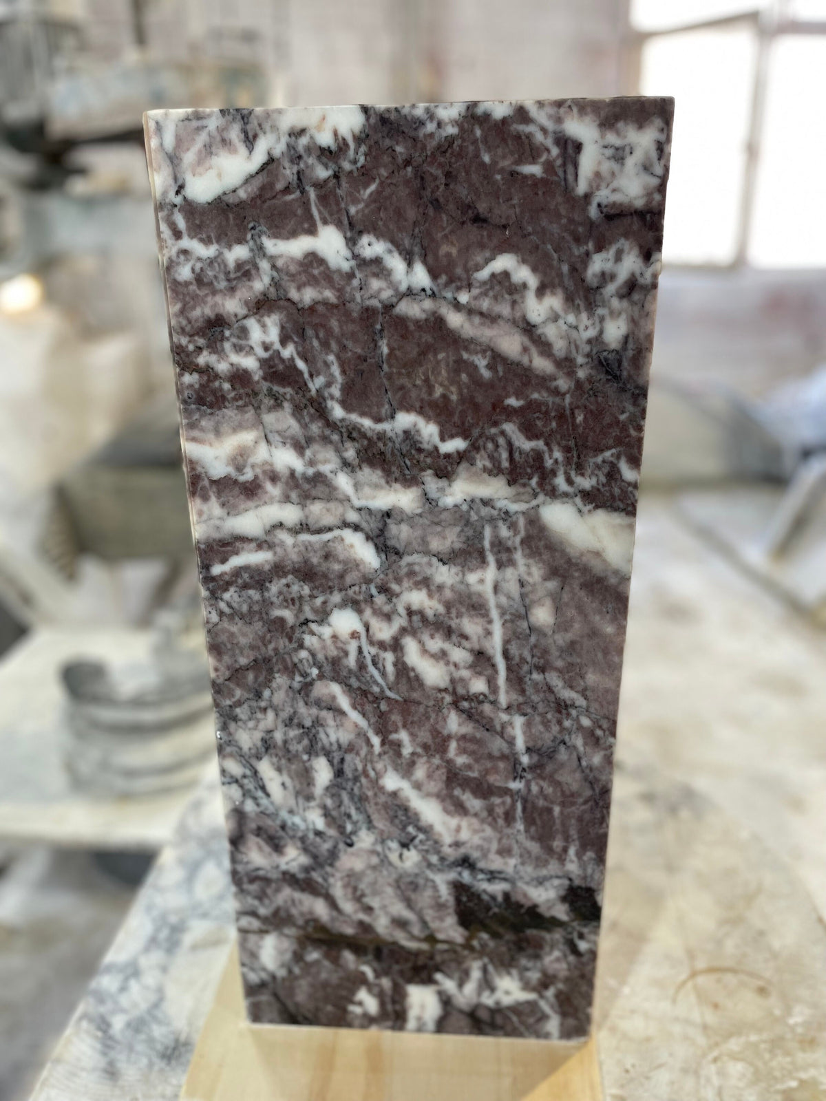 Aegean marble ( lilac) end table,side table handmade