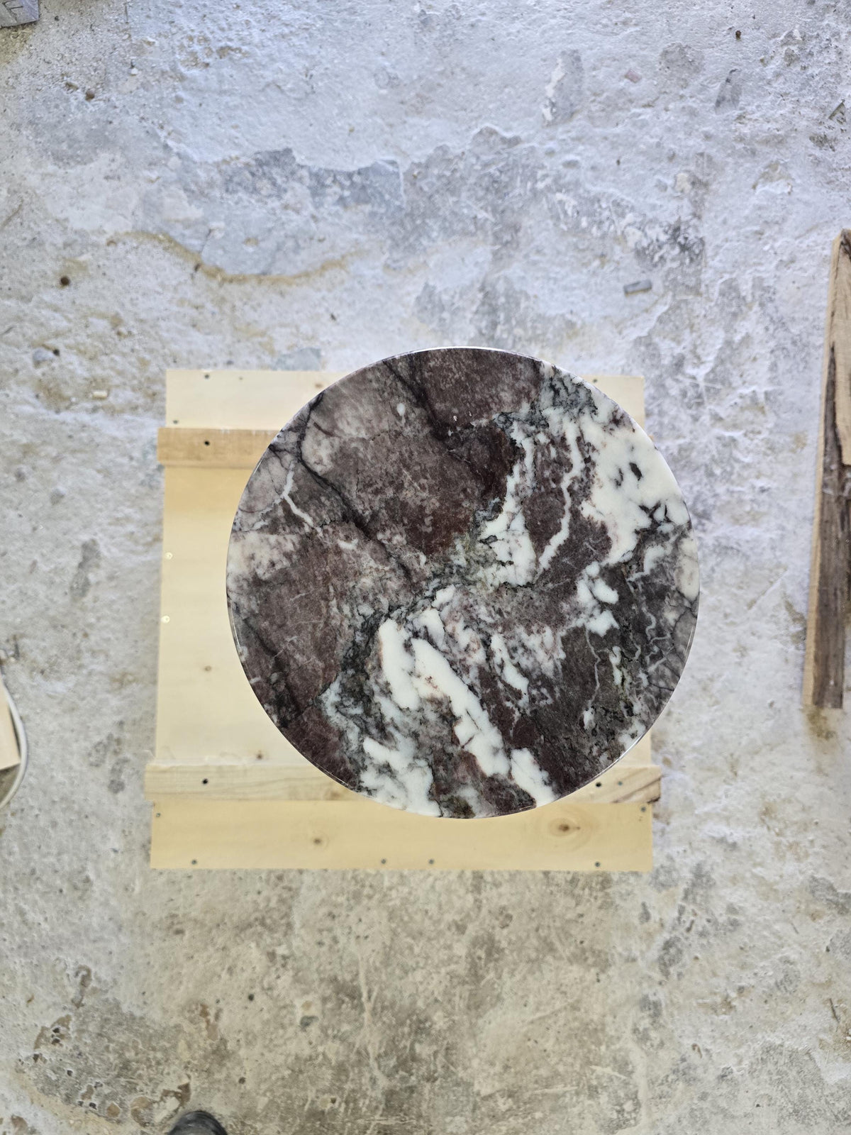 Aegean marble ( lilac) end table,side table handmade