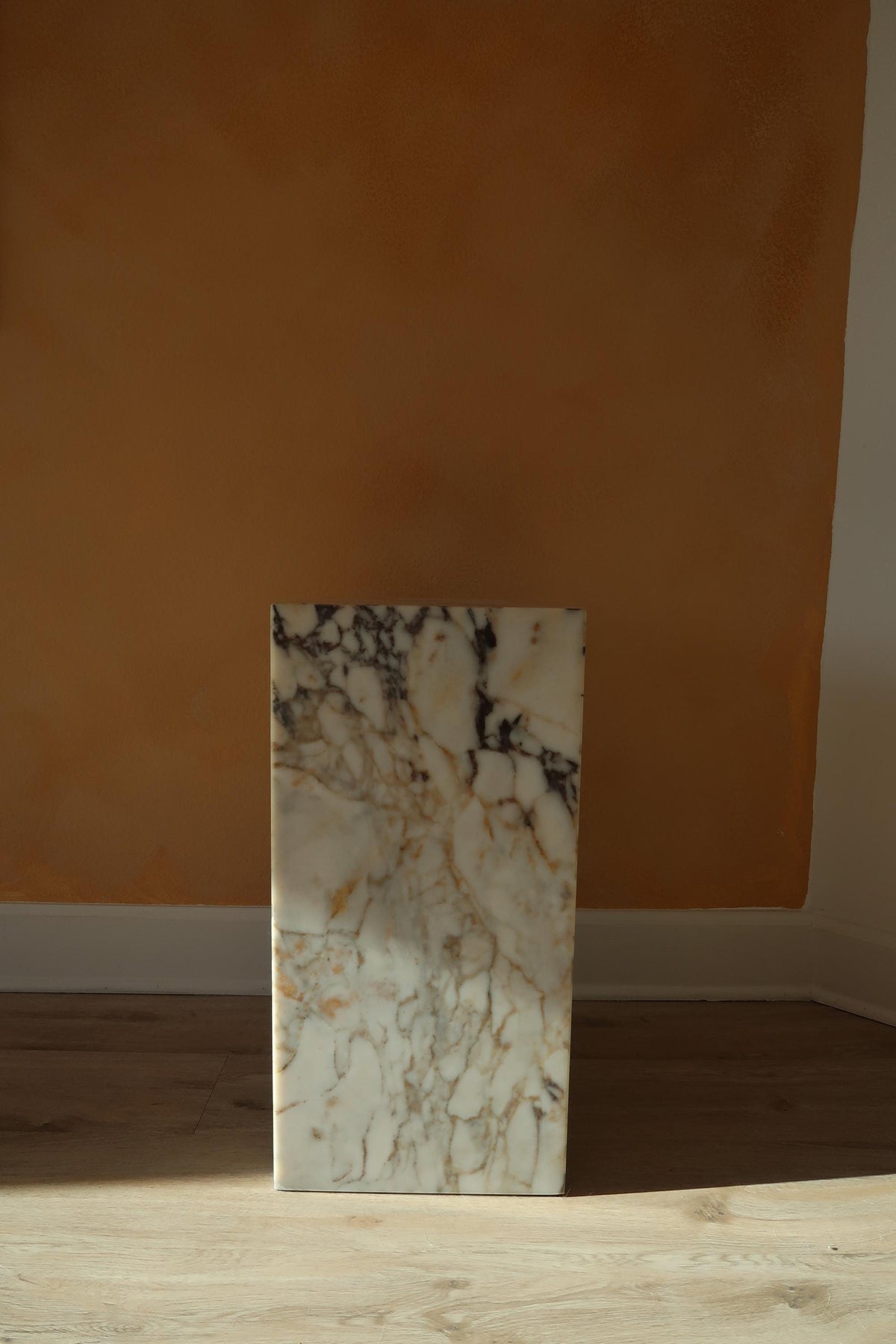 Aegean marble ( lilac) end table,side table handmade