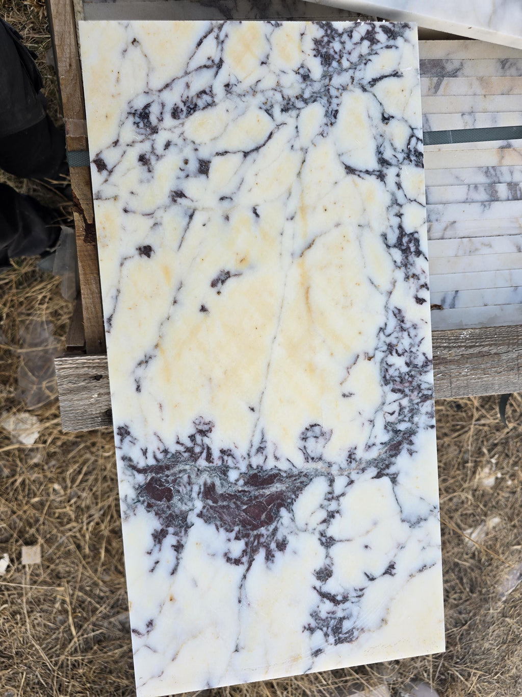Aegean marble ( lilac) end table,side table handmade