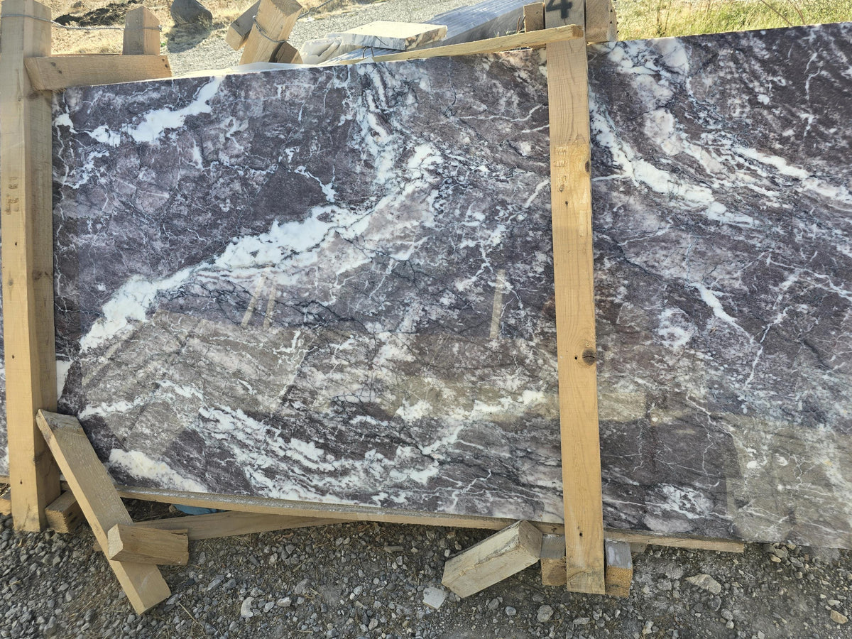Aegean marble ( lilac) end table,side table handmade